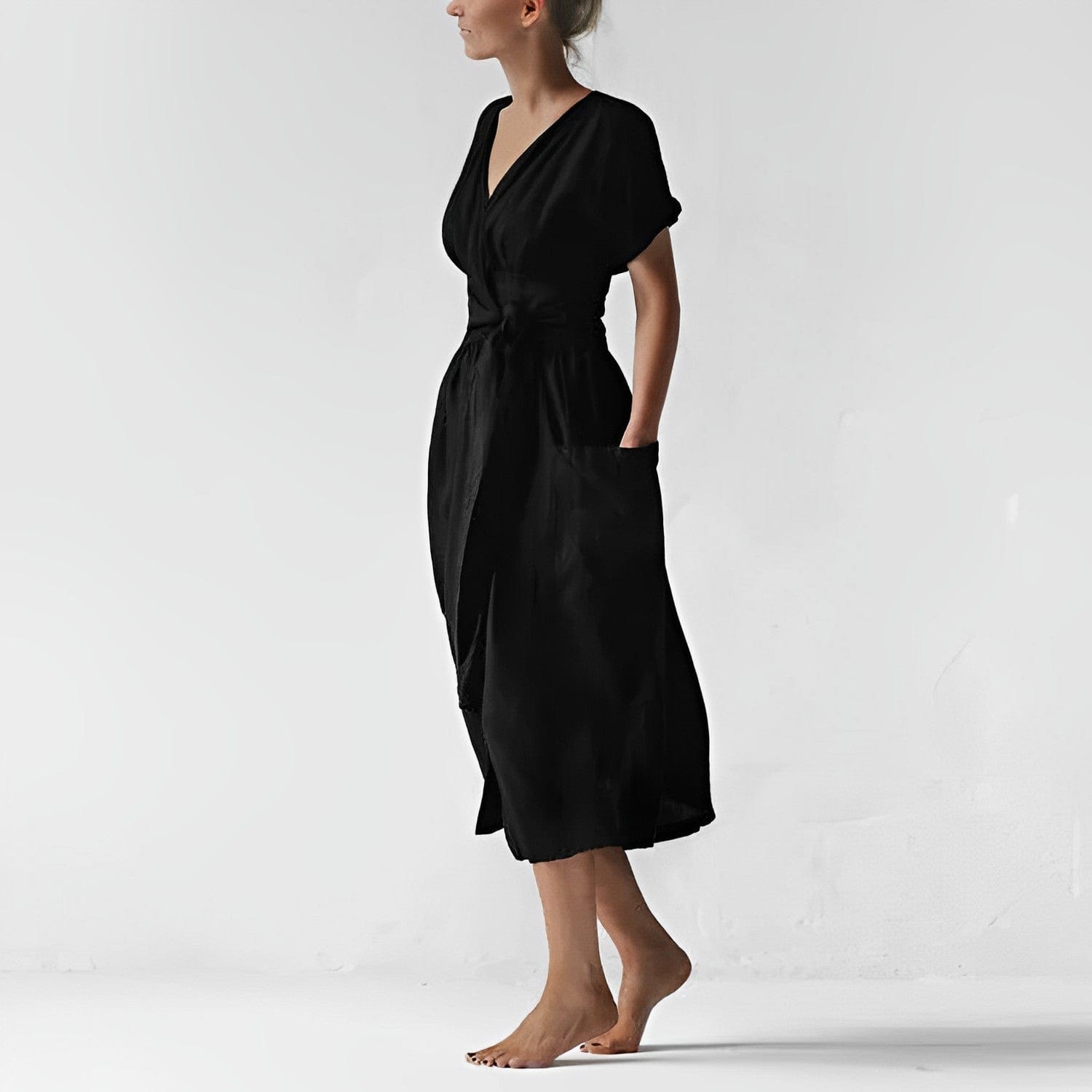 50% RABATT | LinoBelle™ | Elegantes Leinenkleid