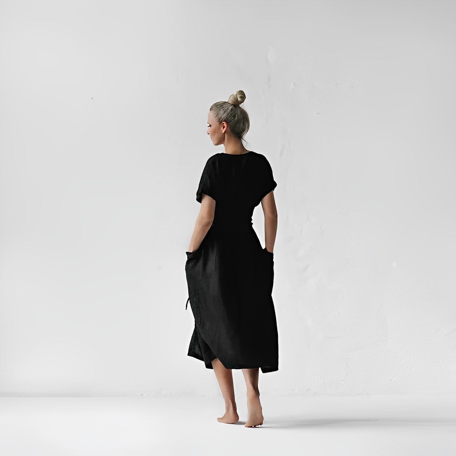 50% RABATT | LinoBelle™ | Elegantes Leinenkleid