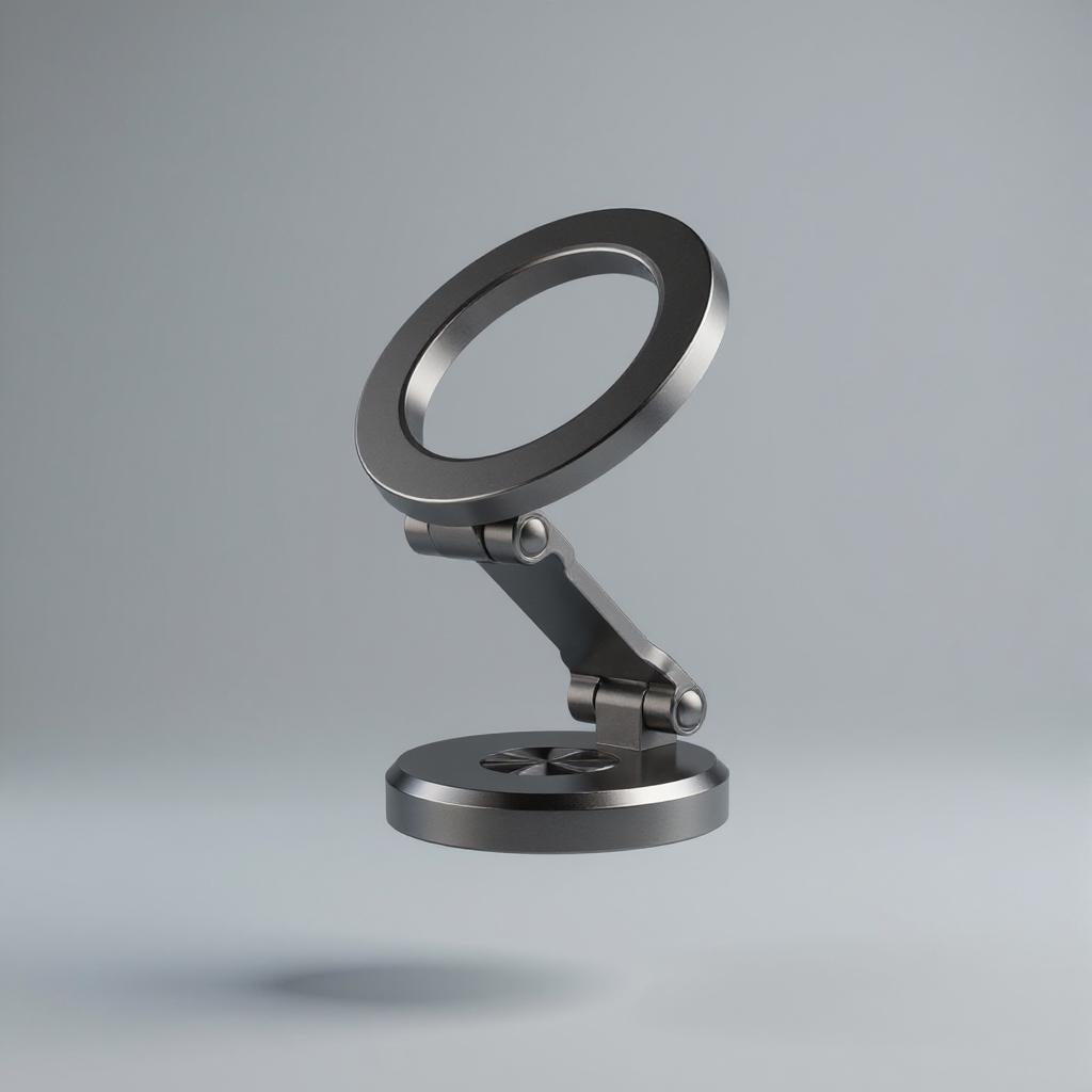 Magnetischer Handyhalter aus Aluminium für Autoarmaturenbrett, verstellbares und klappbares Design für sicheres und stabiles Smartphone-Halten während der Fahrt