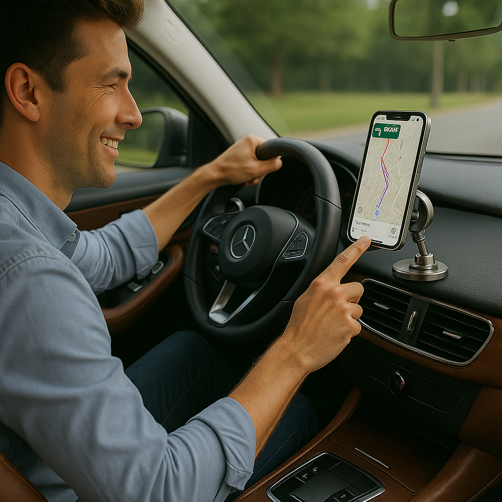 Magnetischer Handyhalter aus Aluminium für Autoarmaturenbrett, verstellbares und klappbares Design für sicheres und stabiles Smartphone-Halten während der Fahrt