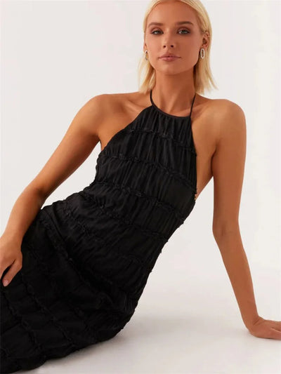 50% RABATT | Backelle™ | Elegantes Träger-Maxikleid mit offenem Rücken