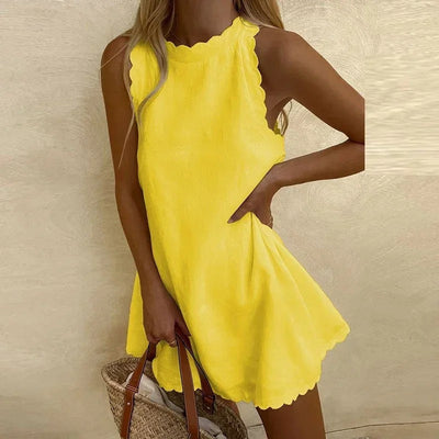 50% RABATT | Cariva™ | Weit ausgestelltes Mini-Sommerkleid