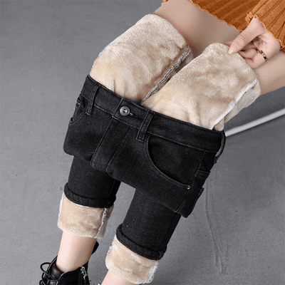 HaltenWarm™ Dehnbare Warme Fleece-Jeans