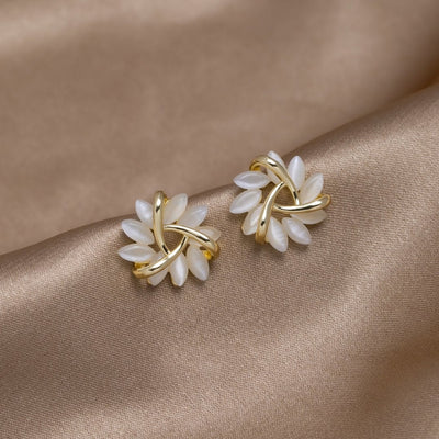 50% RABATT | Aurivelle™ | Goldene Opal-Ohrringe