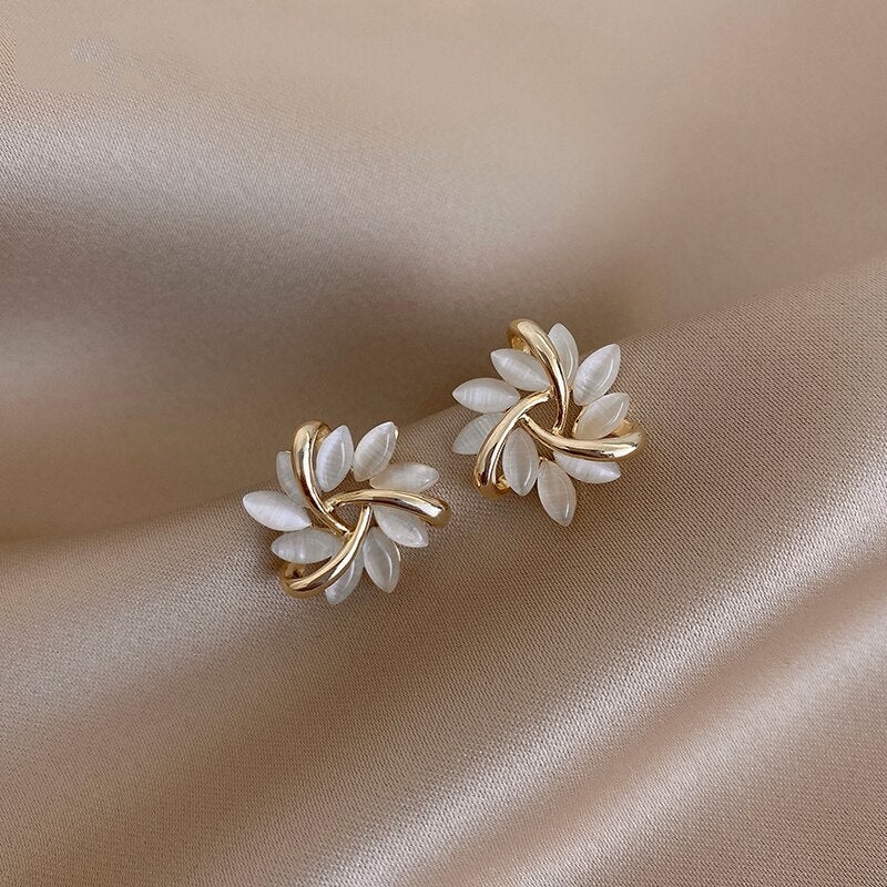 50% RABATT | Aurivelle™ | Goldene Opal-Ohrringe