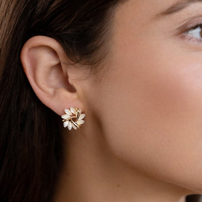 50% RABATT | Aurivelle™ | Goldene Opal-Ohrringe