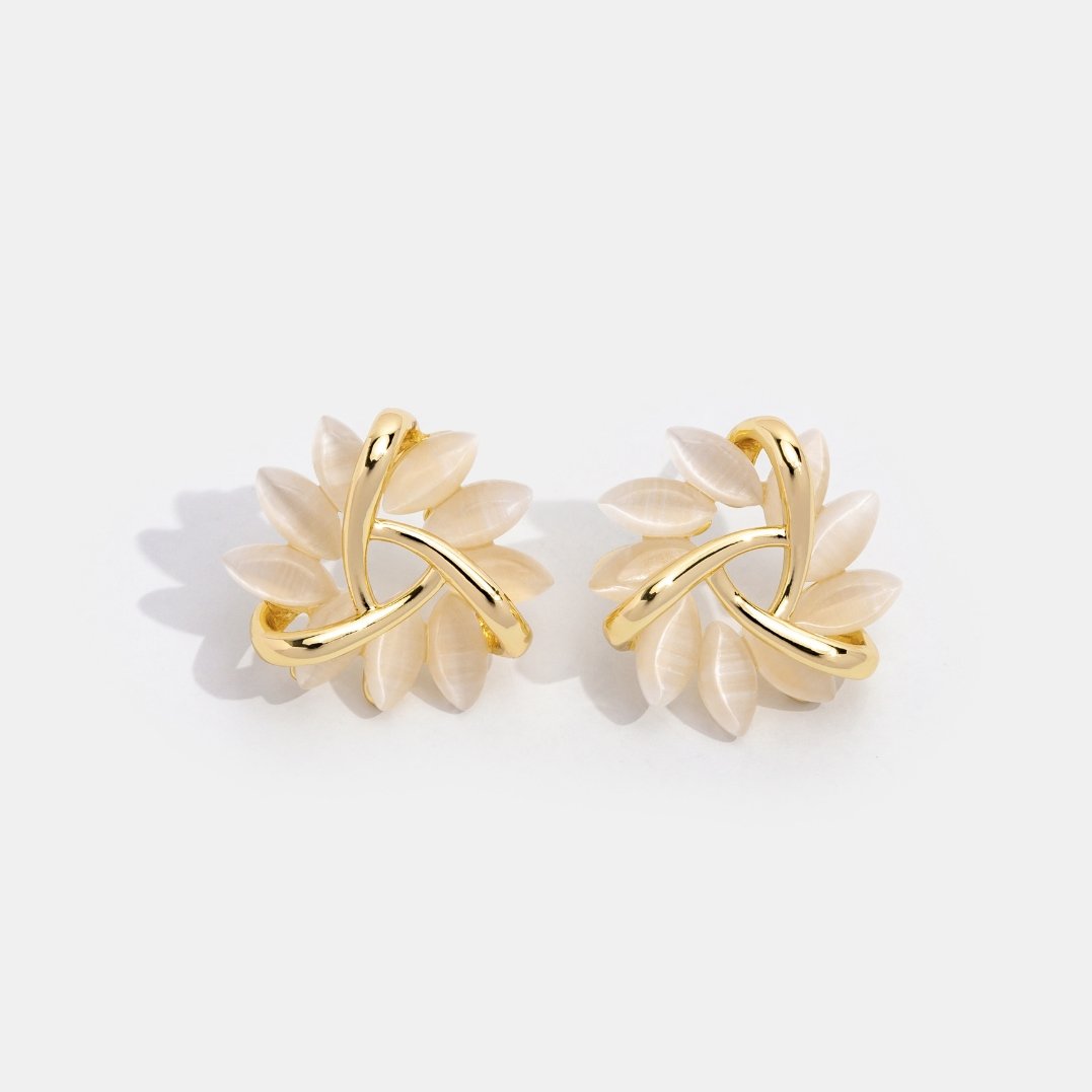 50% RABATT | Aurivelle™ | Goldene Opal-Ohrringe
