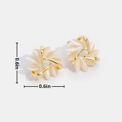 50% RABATT | Aurivelle™ | Goldene Opal-Ohrringe