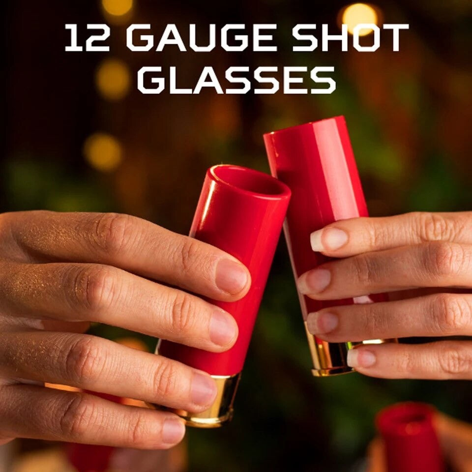 ShotShell® | Blastware 12-Gauge Schnapsgläser – 4er Set im Patronendesign