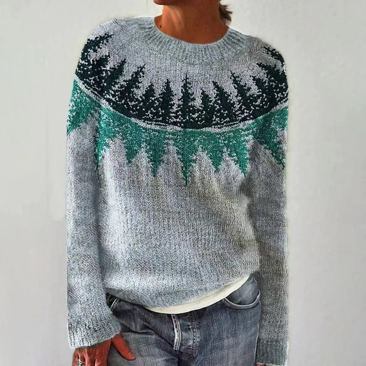 SILVIA | Bequemer Winterpullover mit Nordic Muster