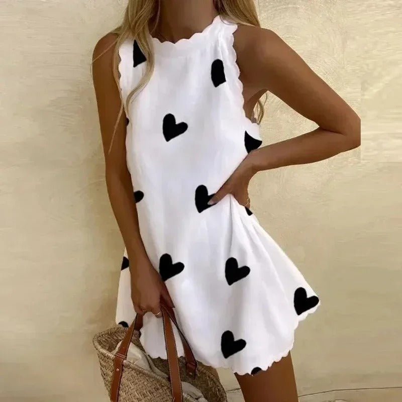 50% RABATT | Cariva™ | Weit ausgestelltes Mini-Sommerkleid