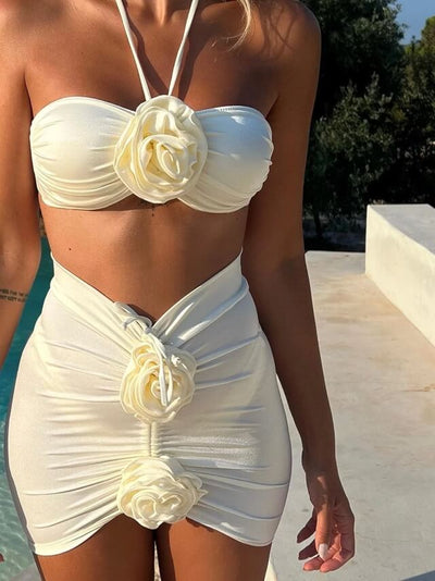 50% RABATT | Lottie | Dreiteiliges Bikini-Set Rose