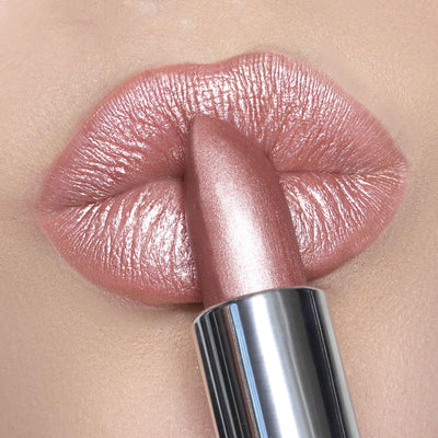 50% RABATT | VelvaKiss | A Pale Nude/Pink with Gold and Silver Shimmer Lipstick