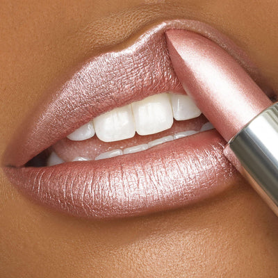 50% RABATT | VelvaKiss | A Pale Nude/Pink with Gold and Silver Shimmer Lipstick