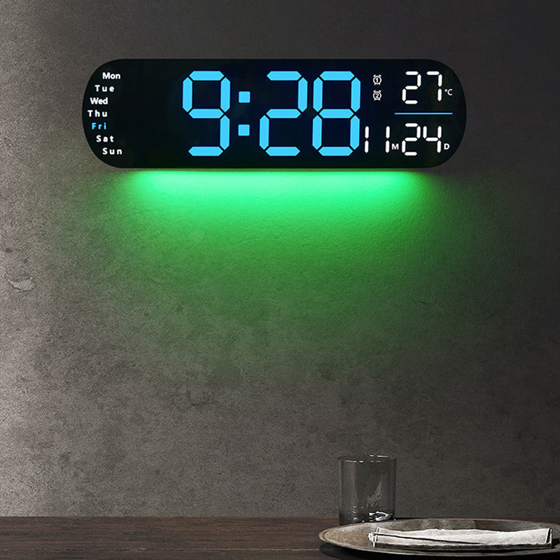 Zentime™ | SmartTime LED-Wanduhr – Zeit, Datum & Temperatur