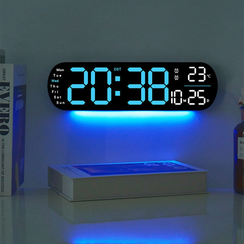 Zentime™ | SmartTime LED-Wanduhr – Zeit, Datum & Temperatur