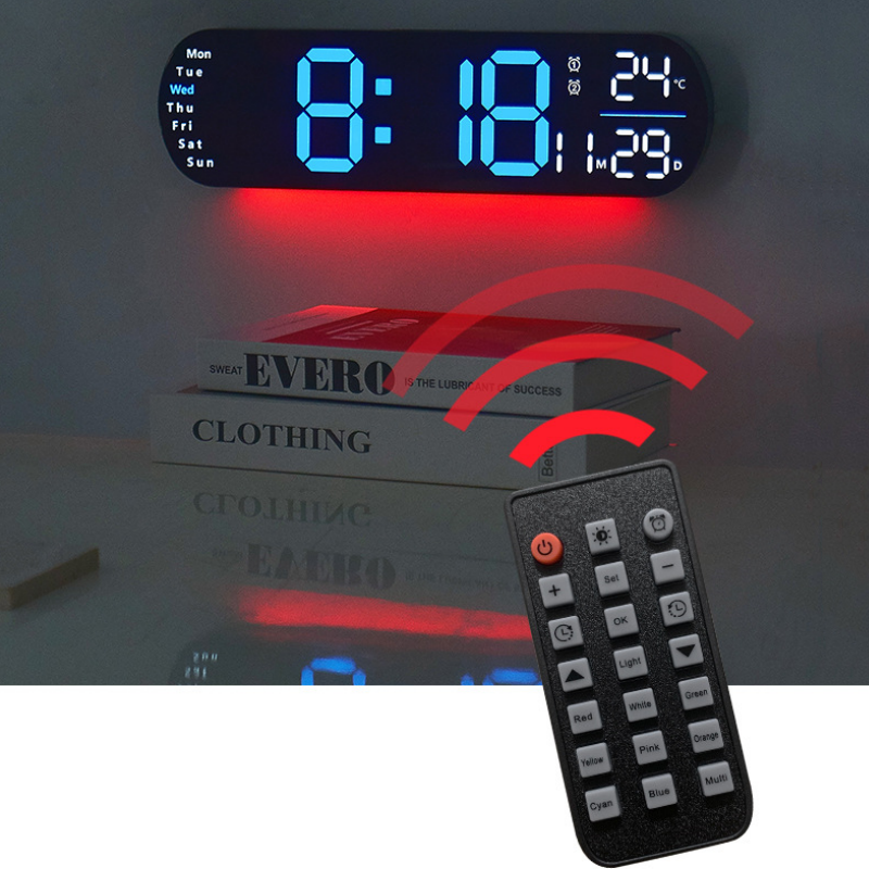Zentime™ | SmartTime LED-Wanduhr – Zeit, Datum & Temperatur