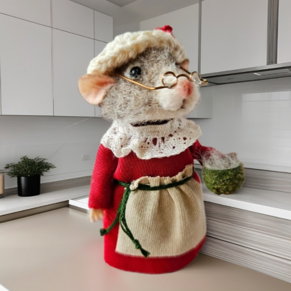 1+1 GRATIS | FeltMice® | HeartFuzz Handgemachte Filzmaus – liebevolles Unikat