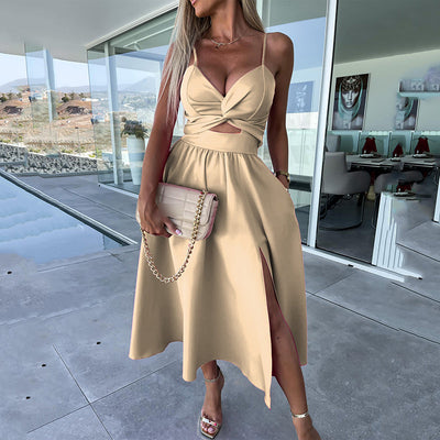 50% RABATT | Spaghetti-Träger-Kleid