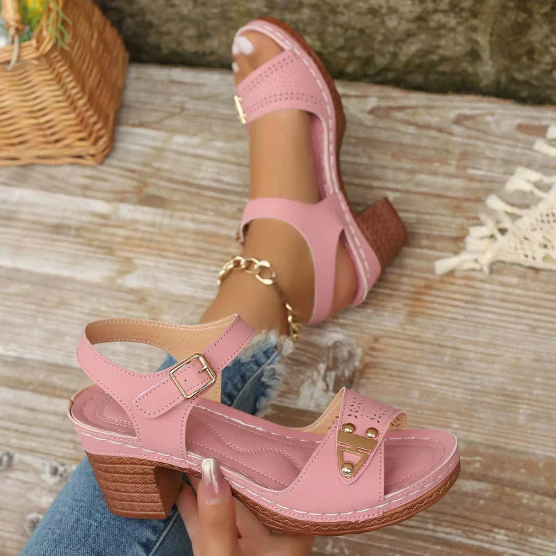 50% RABATT | UrbanNest™ | Damen Sandalen mit Blockabsatz