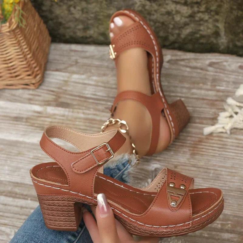 50% RABATT | UrbanNest™ | Damen Sandalen mit Blockabsatz