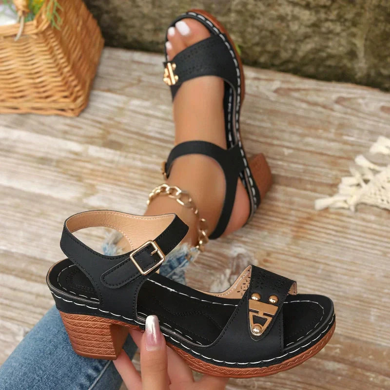 50% RABATT | UrbanNest™ | Damen Sandalen mit Blockabsatz