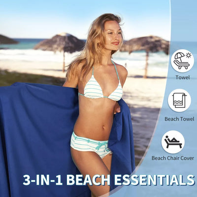 50% RABATT | SandSmart™ | Liegetuch in Tasche mit Aufbewahrungsfächern