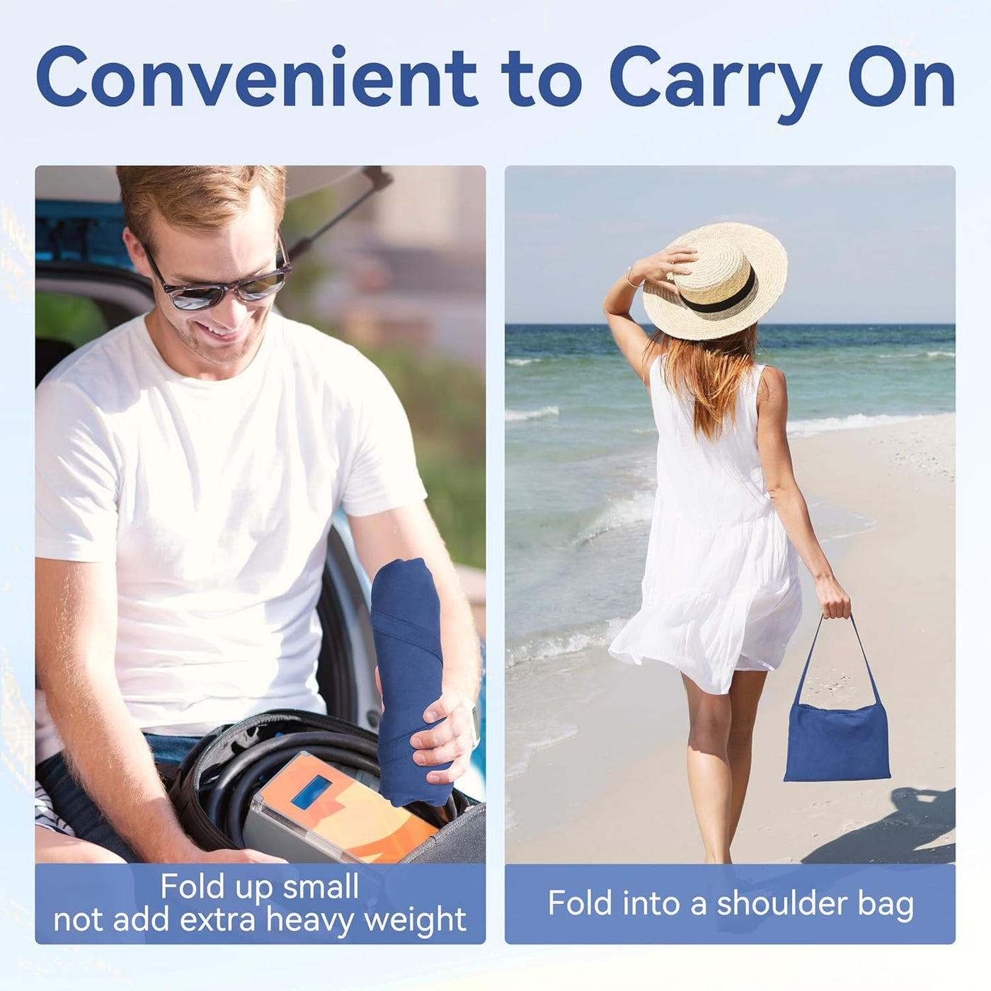 50% RABATT | SandSmart™ | Liegetuch in Tasche mit Aufbewahrungsfächern