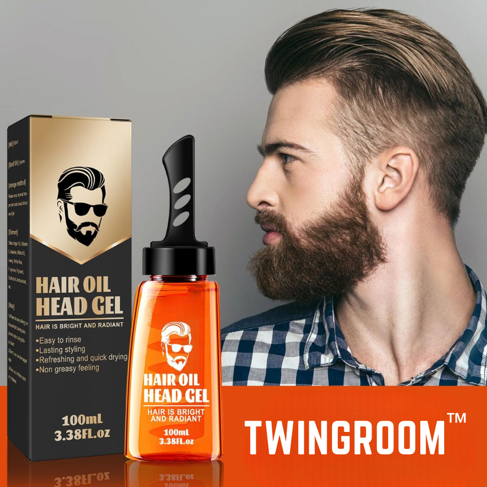 Twingroom™ Hair Oil Head Gel für Männer – Styling Gel mit Glanz und Halt, leicht auszuwaschen, schnelltrocknend und nicht fettend
