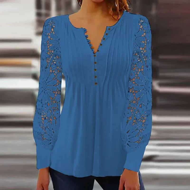 Cutipie™ Elegante Bluse mit langen Ärmeln