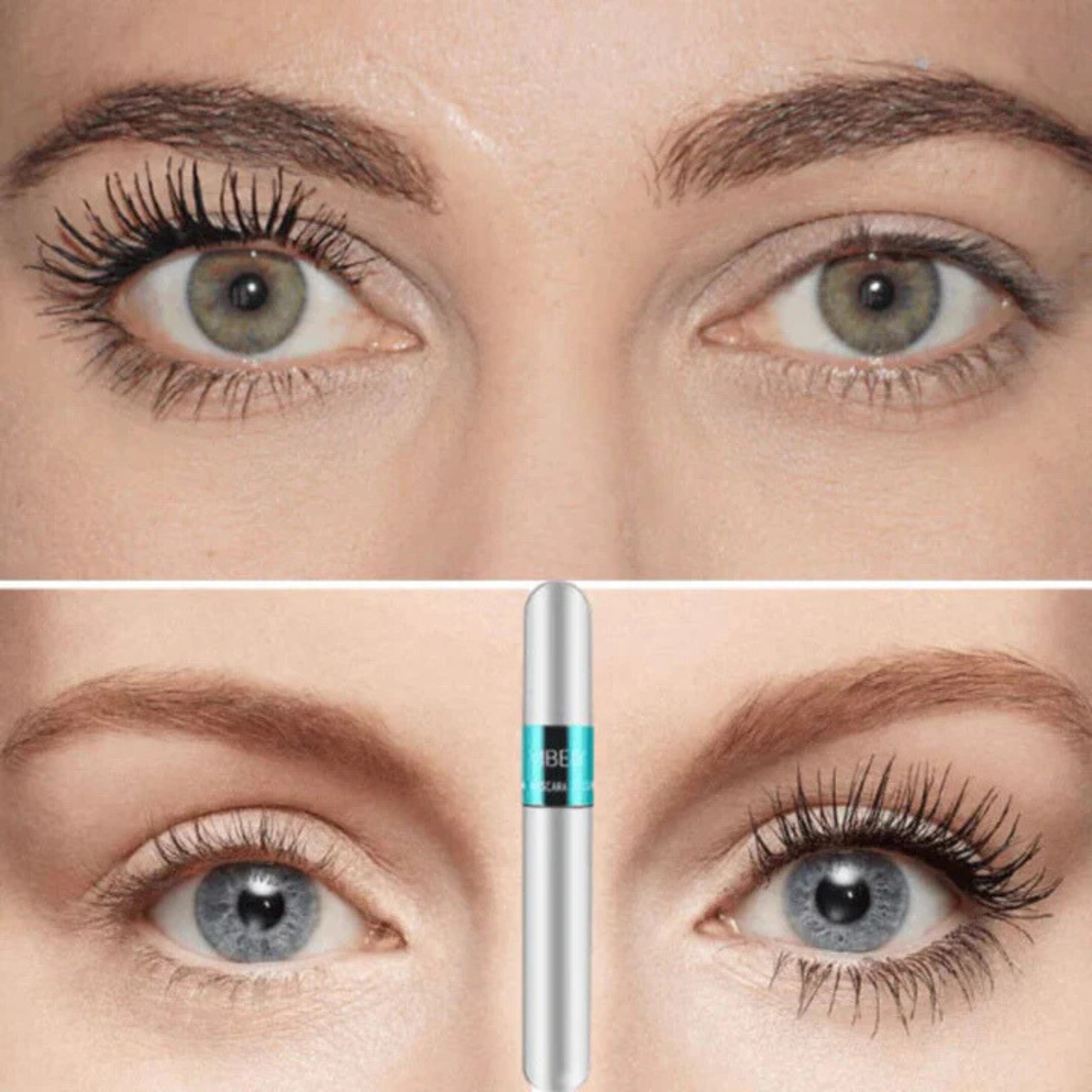 4D Silk Fiber Mascara wasserfest, langanhaltende Wimperntusche für voluminöse und verlängerte Wimpern, Make-up Mascara für Damen